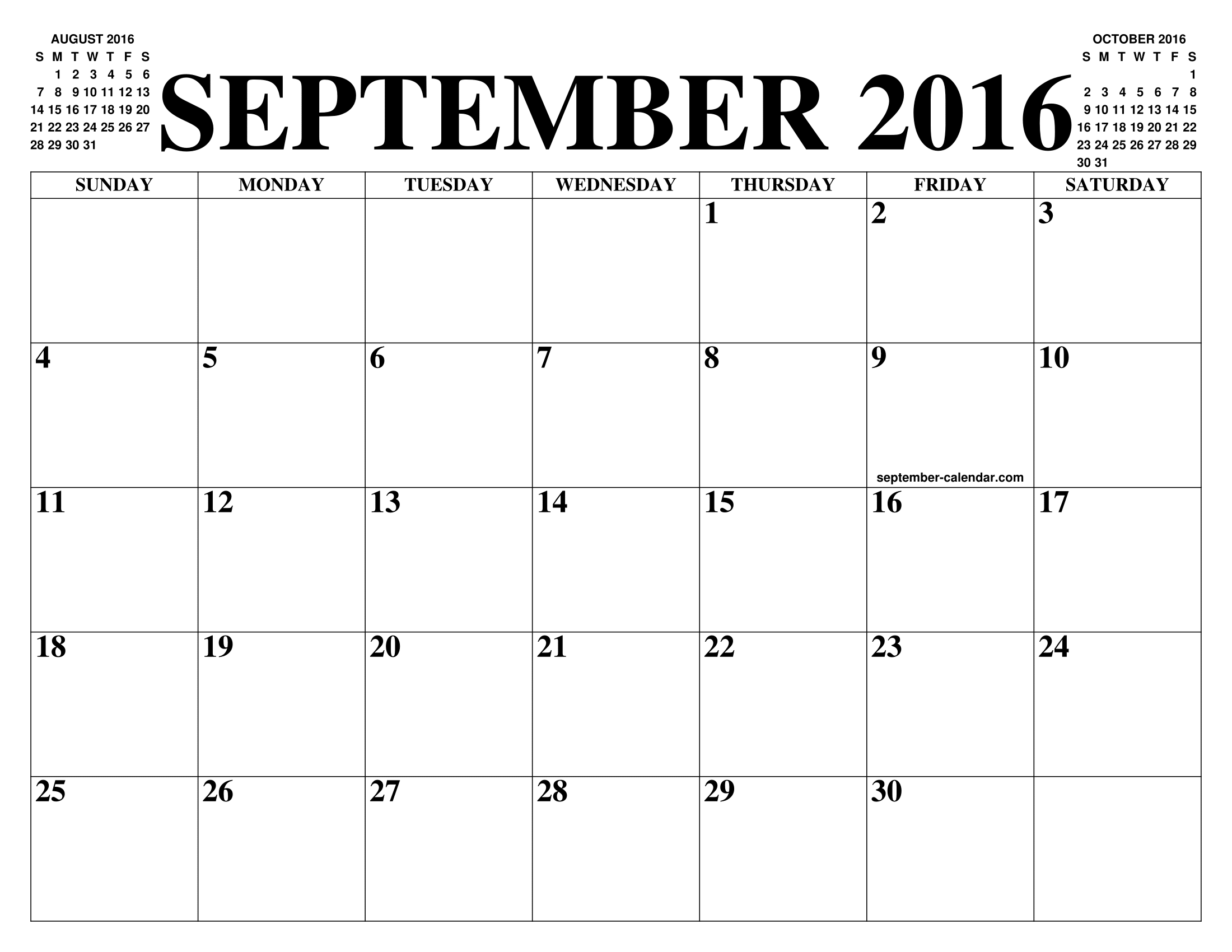 September, 2016